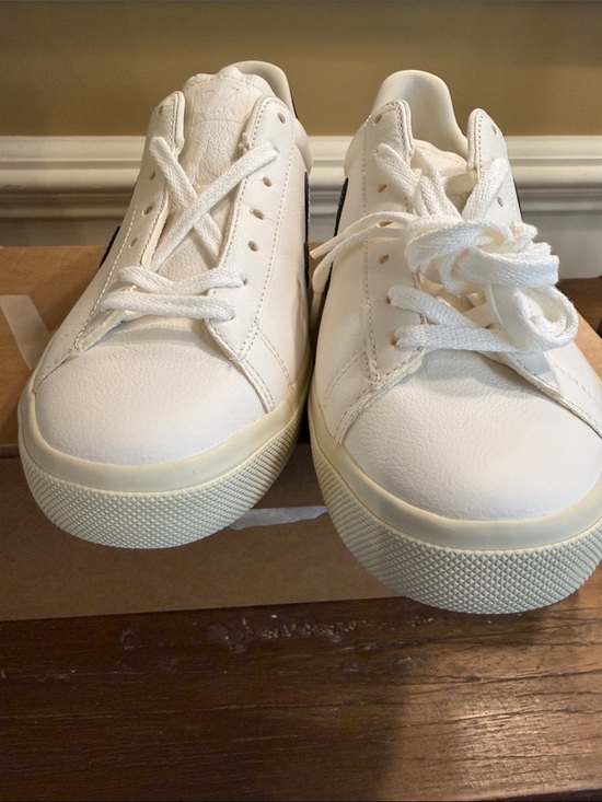 VEJA Campo Chromefree  Leather Extra-White  and Black main image 5